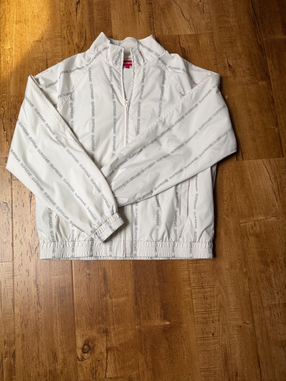 Supreme White Reflective Track Jacket